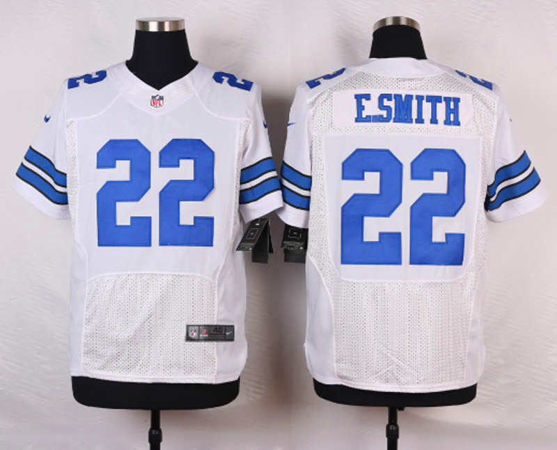 Dallas Cowboys 22 E.Smith White Men Nike Elite Jerseys